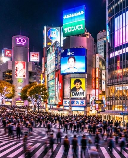 Shibuya Crossing at night