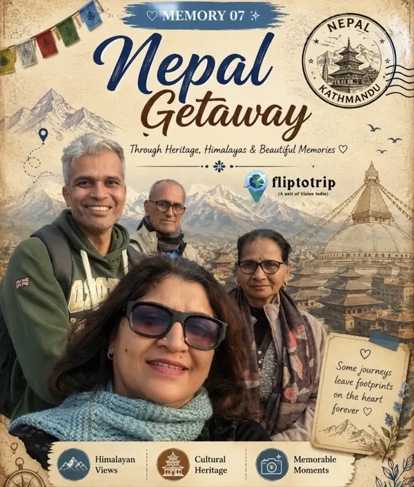 Flip To Trip travellers in Nepal: Heritage & the Himalayas